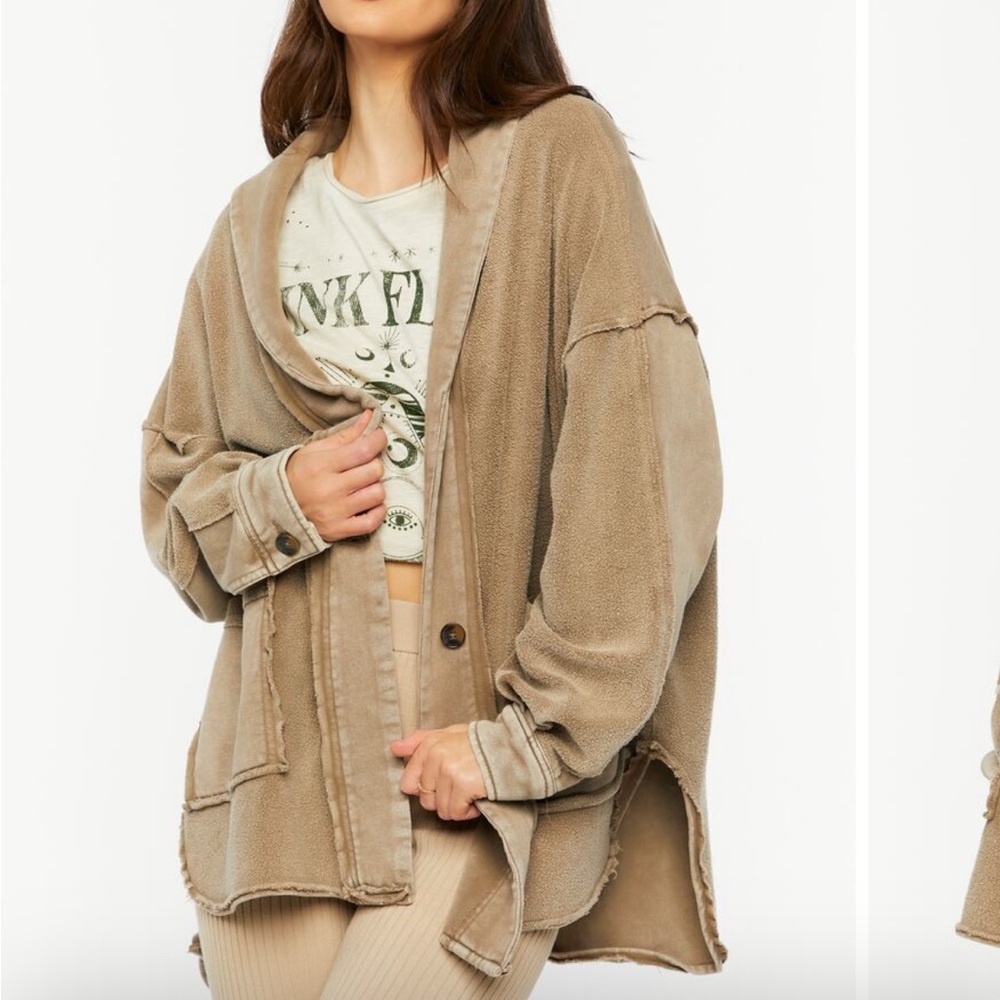 French Terry Reverse
High-Low Jacket